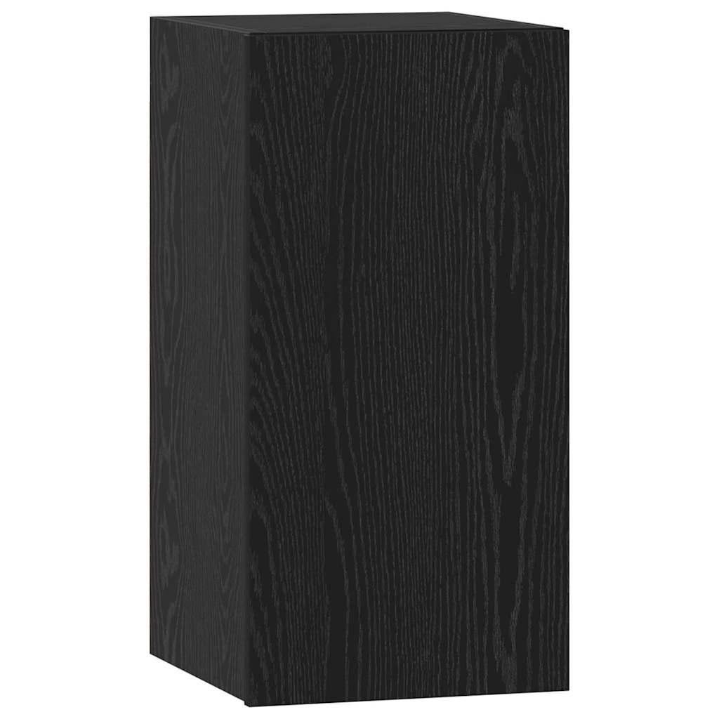 TV skapīšu komplekts 6 gab. Melns ozols 60 x 30 x 30 cm
