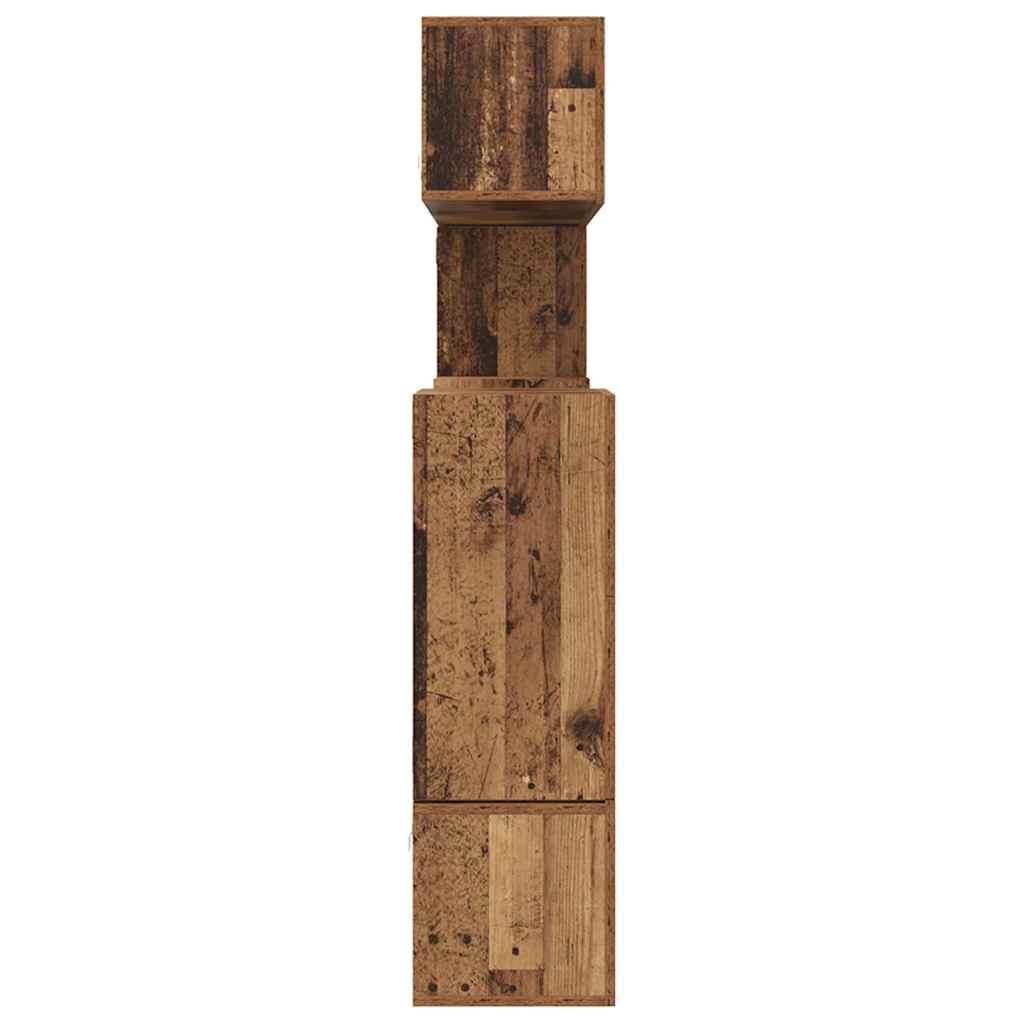 TV cabinet set 10 pcs Ancient wood Engineered wood