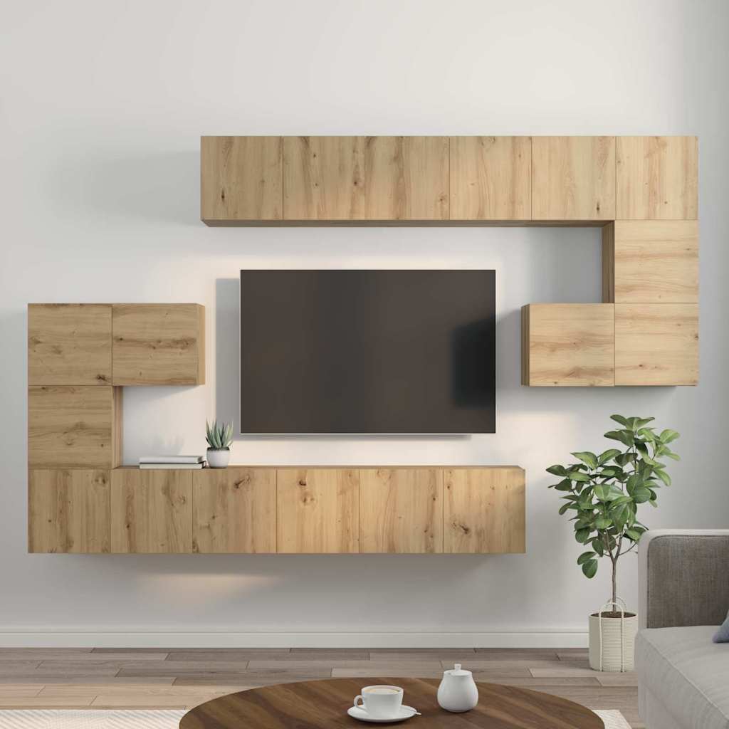 TV spintelių komplektas 10 vnt. Amatininkų ąžuolas
