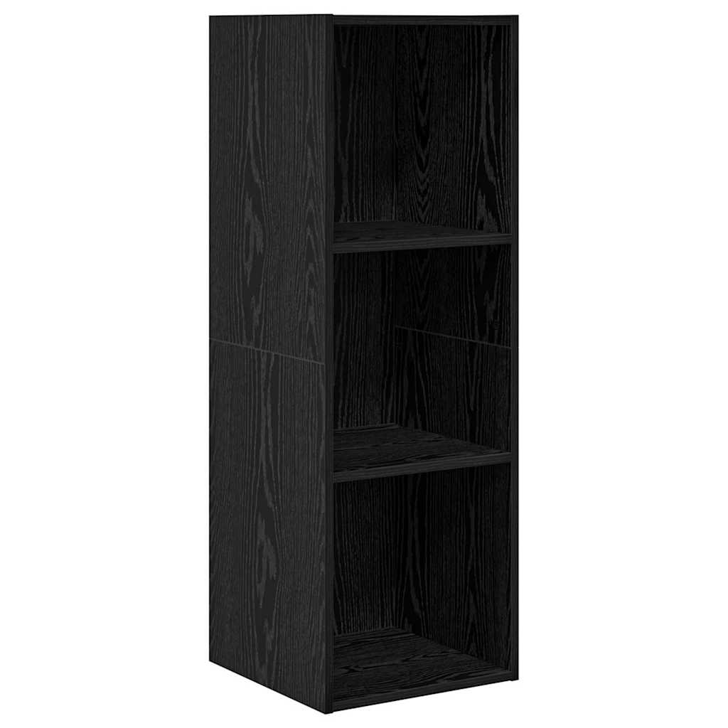 TV spintelės komplektas 3 pcs juoda ąžuolo 37 x 37 x 142.5 cm