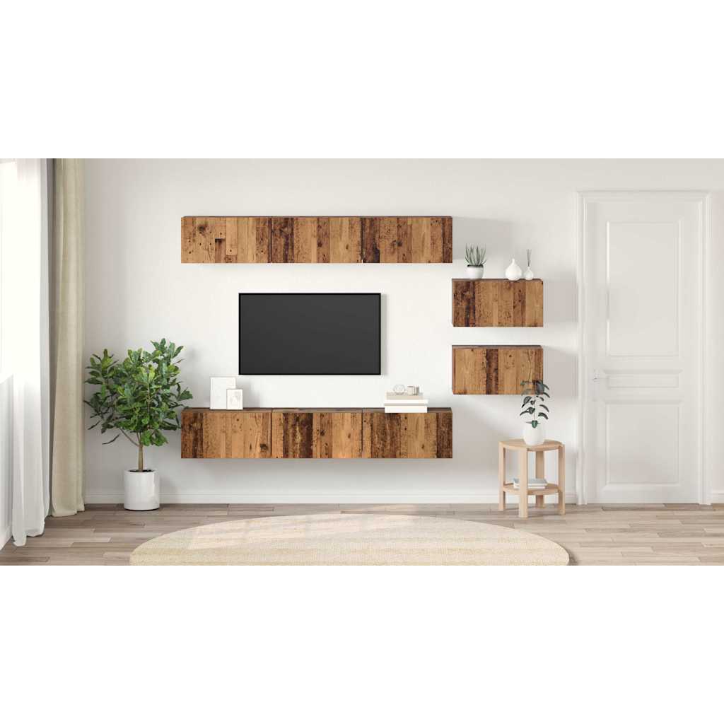 Televizoriaus spintelė 8 pcs Senas medis 60 x 30 x 30.5 cm