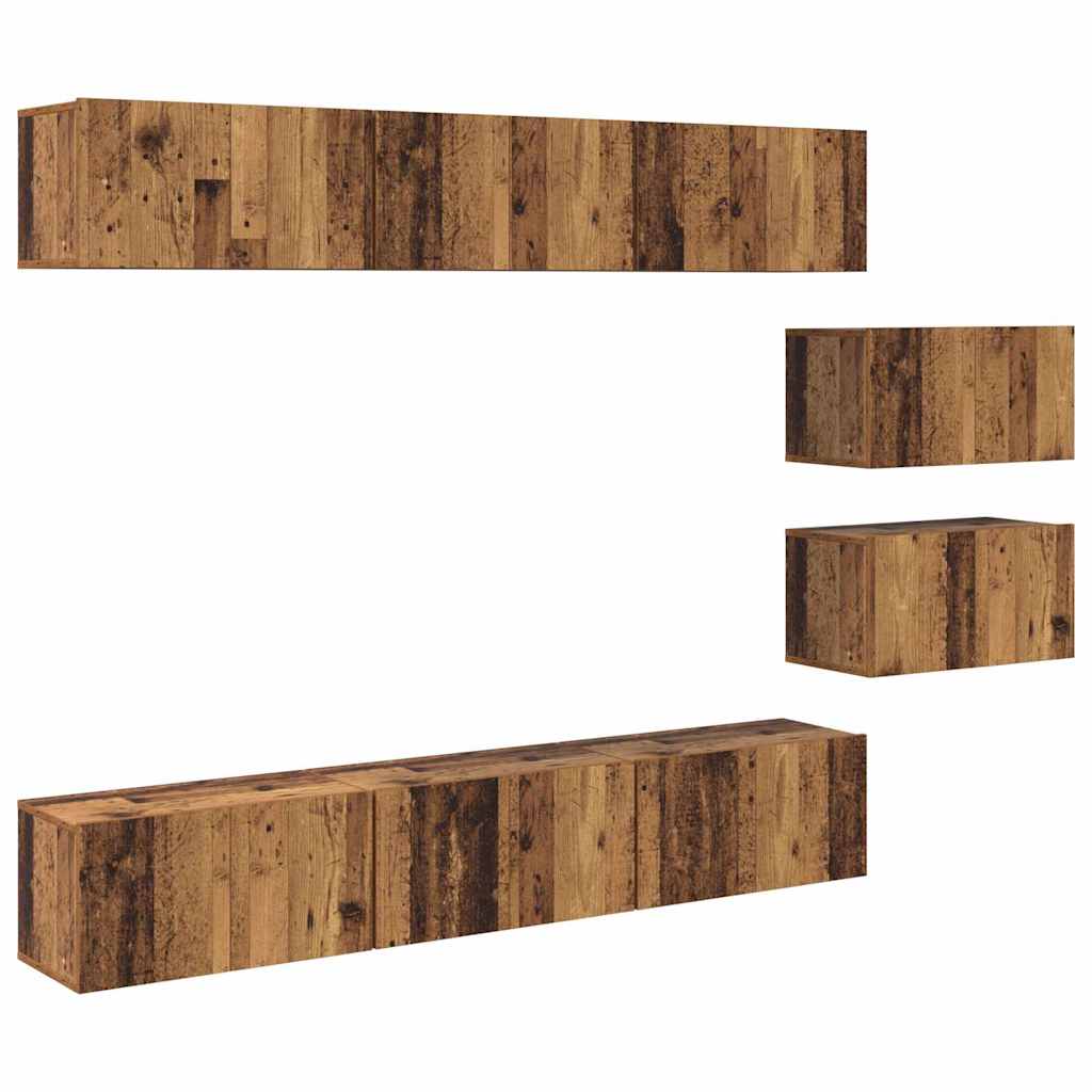 Televizoriaus spintelė 8 pcs Senas medis 60 x 30 x 30.5 cm