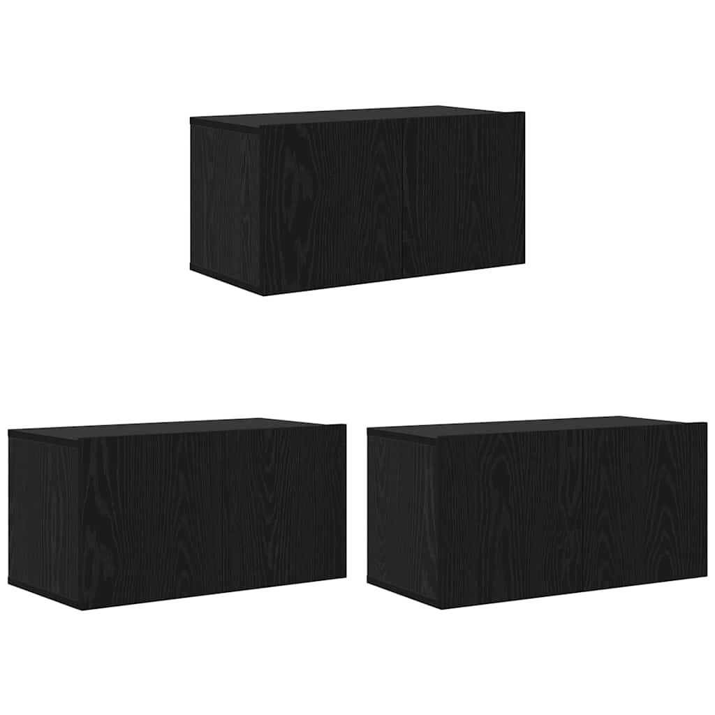 Televizoriaus spintelė 8 pcs Juodas ąžuolas 60 x 30 x 30.5 cm