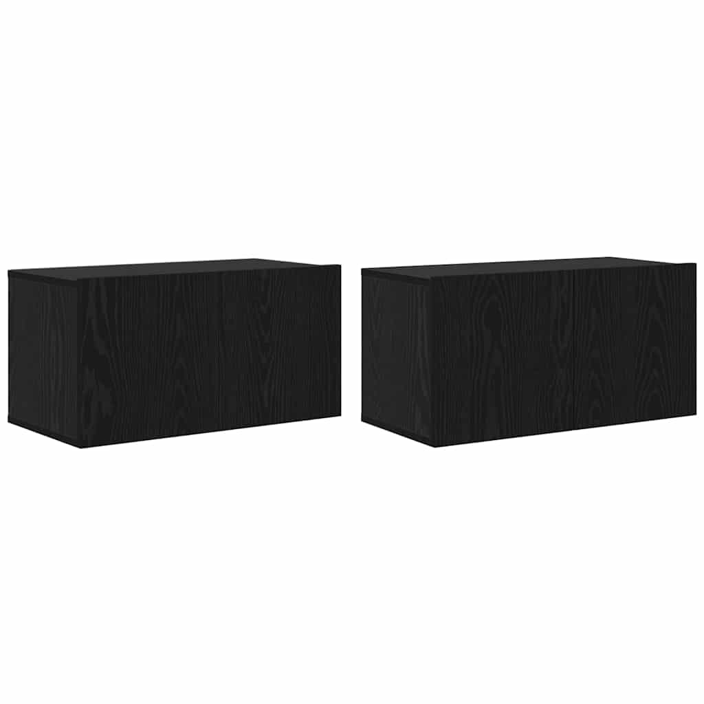 Televizoriaus spintelė 8 pcs Juodas ąžuolas 60 x 30 x 30.5 cm