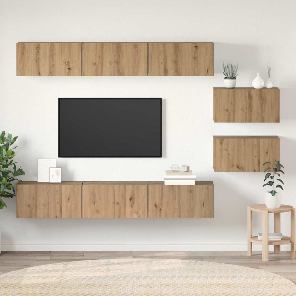 TV spintelių komplektas 8 vnt. Amatininkų ąžuolas