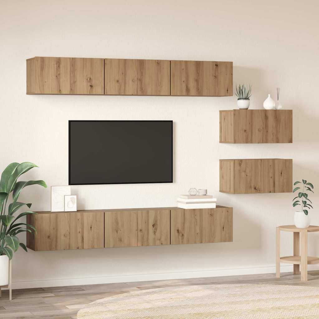 TV spintelių komplektas 8 vnt. Amatininkų ąžuolas