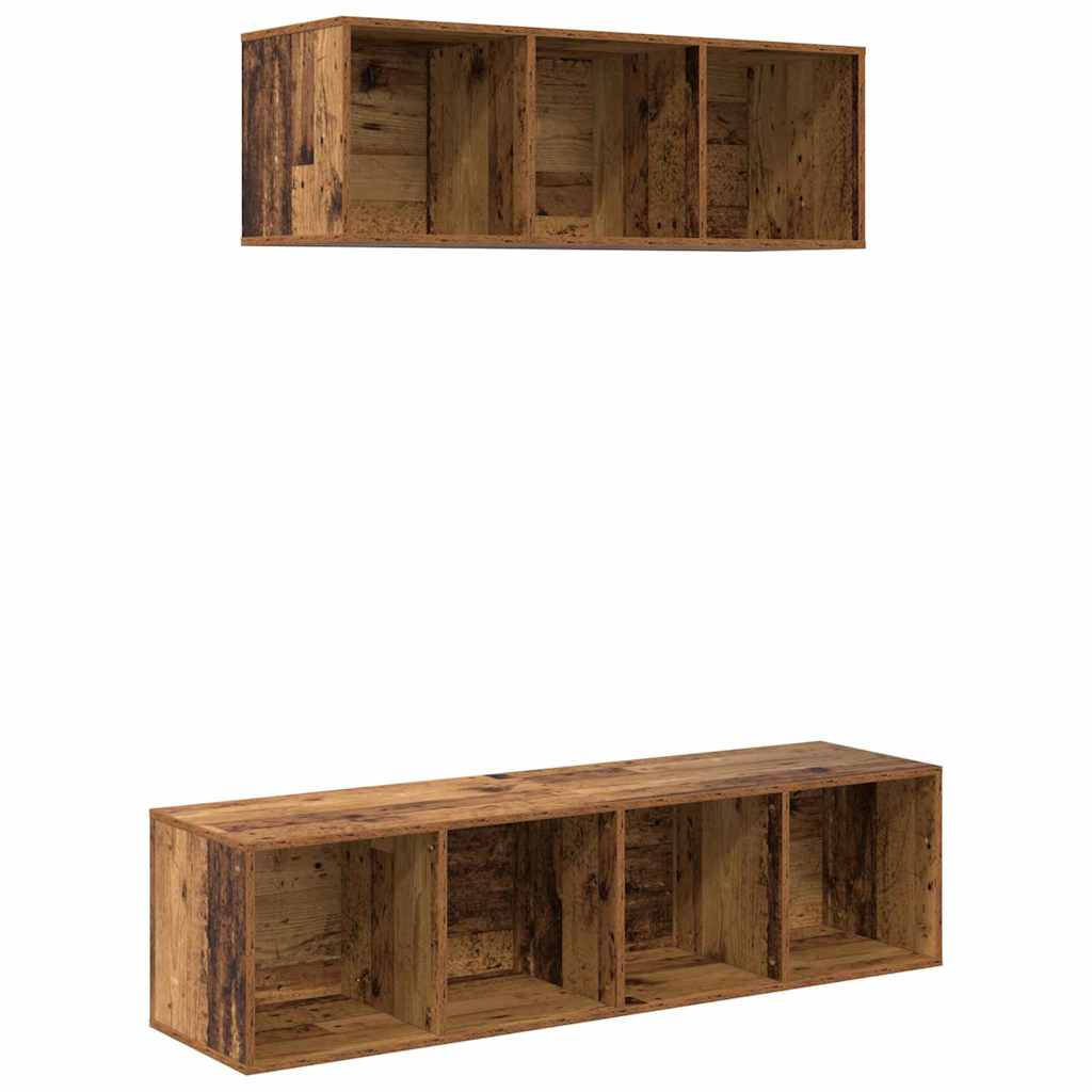 TV spintelės komplektas 2 pcs Sena mediena 37 x 37 x 142.5 cm