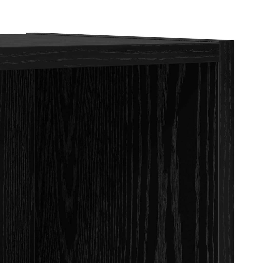 TV spintelės komplektas 2 pcs juoda ąžuolo 37 x 37 x 142.5 cm