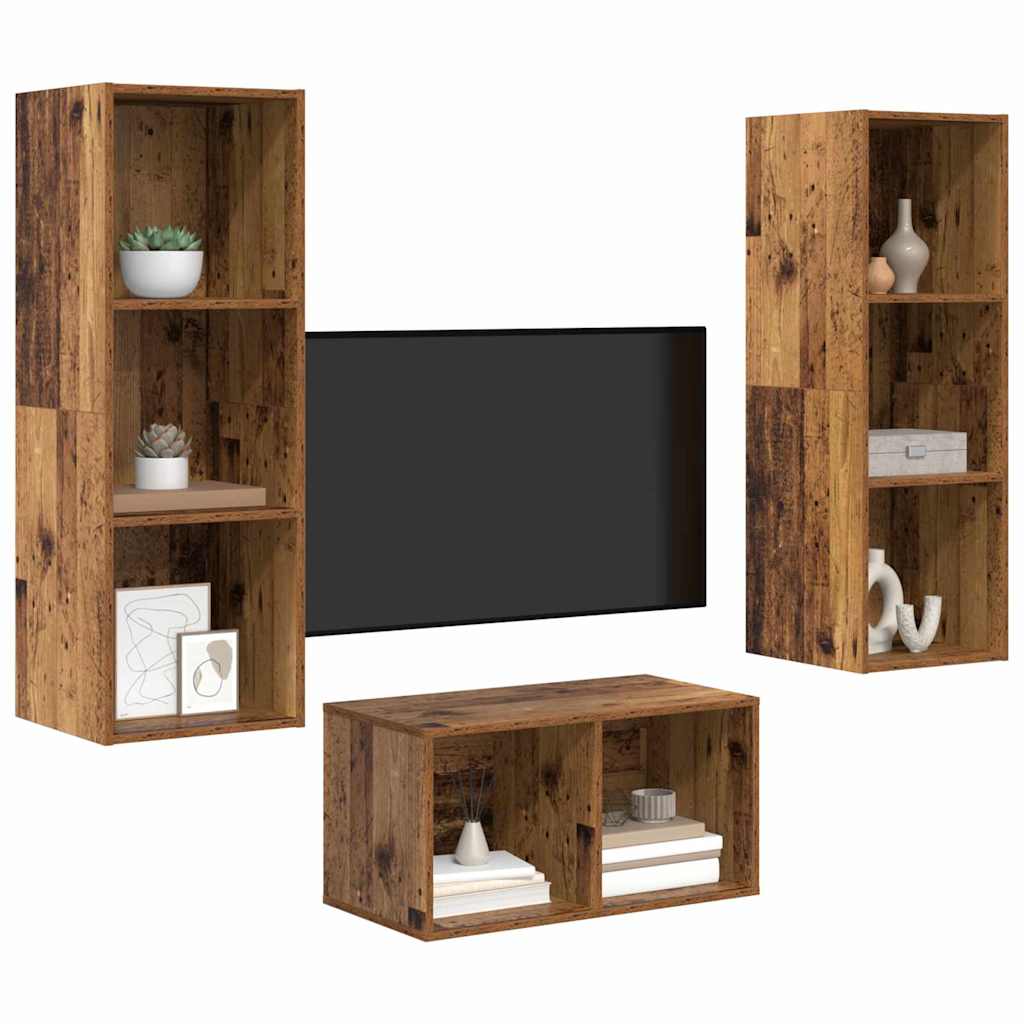 TV spintelės komplektas Sena mediena 37 x 37 x 107 cm