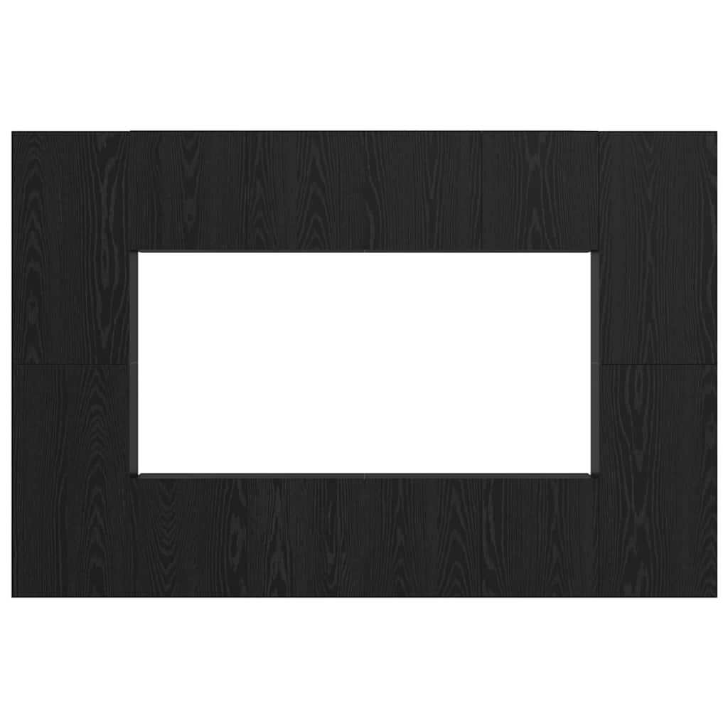 TV spintelių komplektas 8 pcs Juodas ąžuolas 181 x 30 x 120 cm