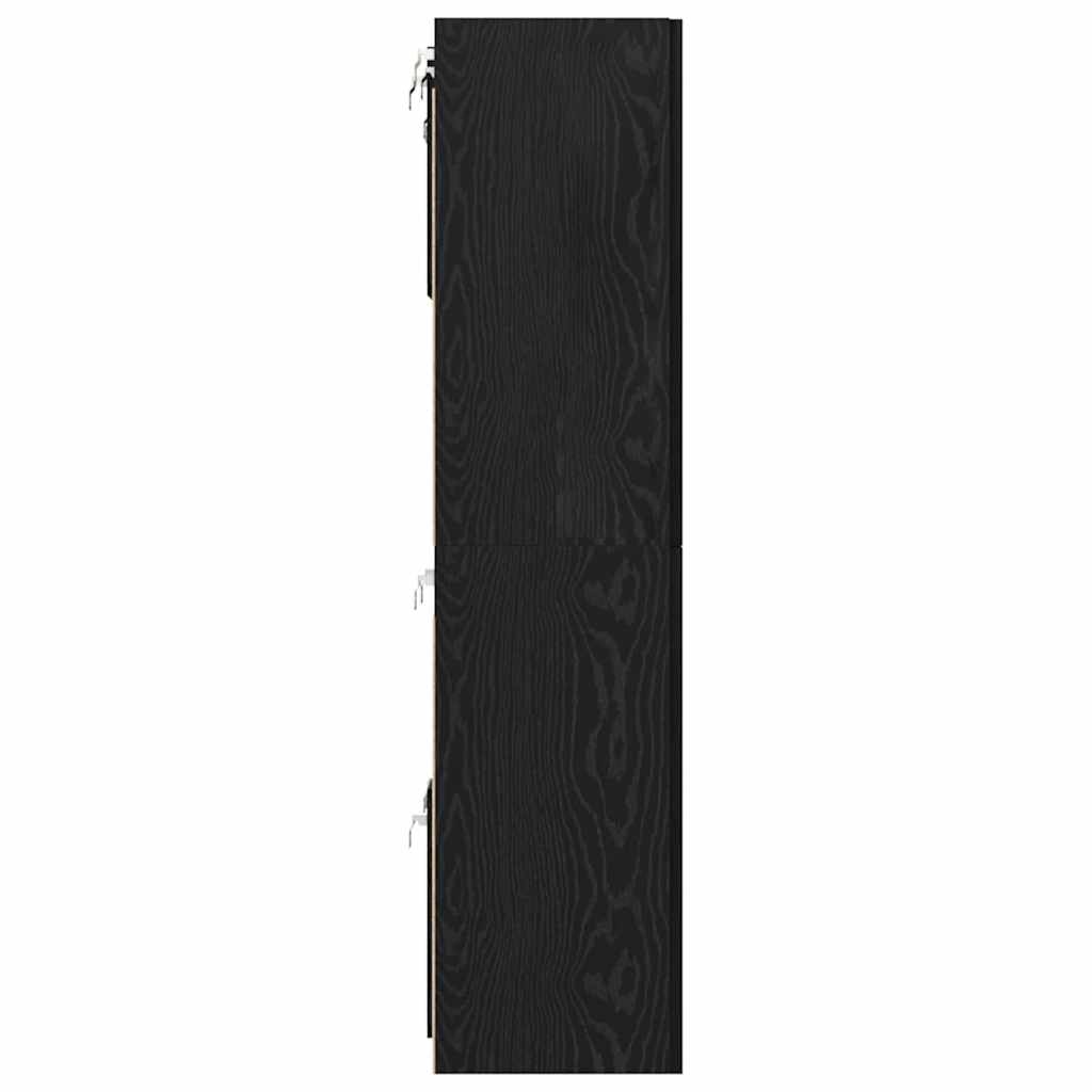 TV spintelių komplektas 8 pcs Juodas ąžuolas 181 x 30 x 120 cm