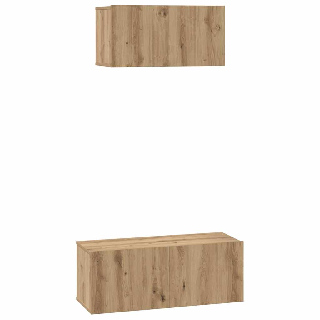 TV spintelių komplektas 2 pcs Amatininkų ąžuolas