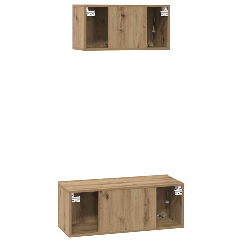 TV spintelių komplektas 2 pcs Amatininkų ąžuolas