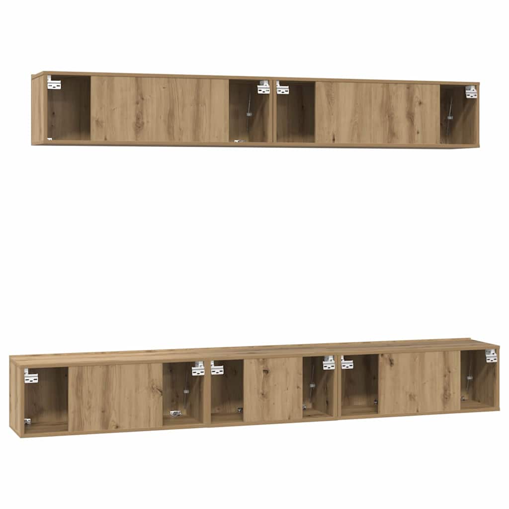 TV cabinet set 5 pcs Artisan oak