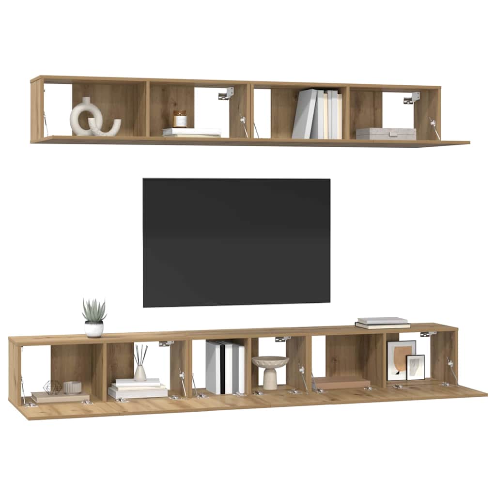 TV cabinet set 5 pcs Artisan oak