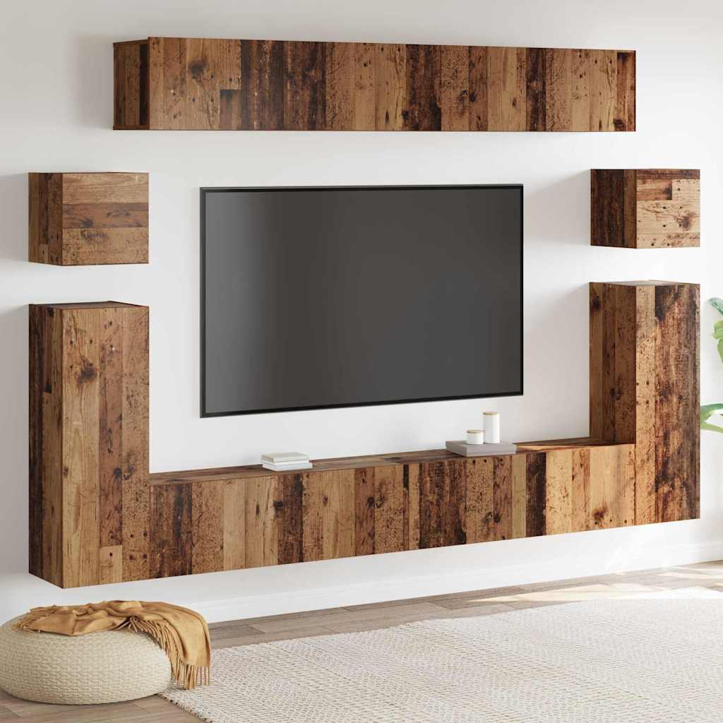 TV vienetai 4 pcs Senovinis medis Apdirbta mediena