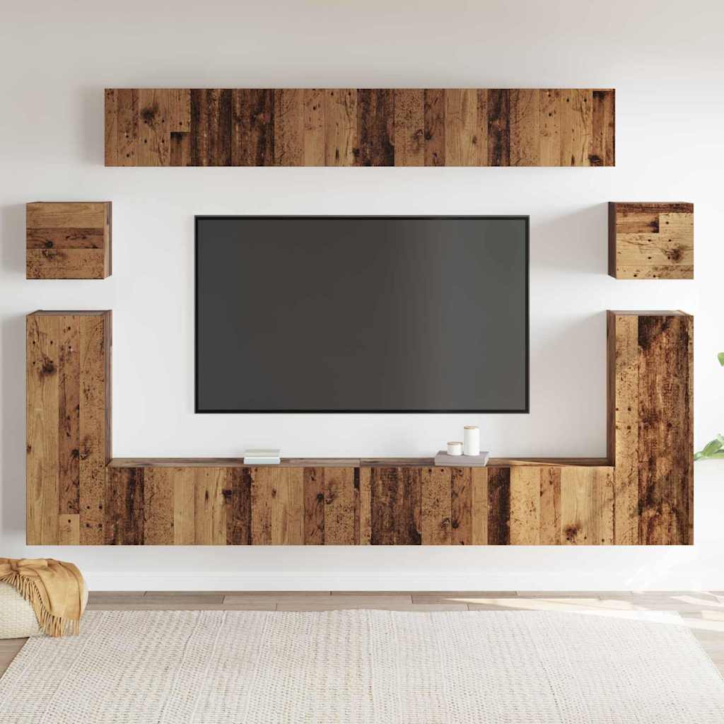 TV vienetai 4 pcs Senovinis medis Apdirbta mediena