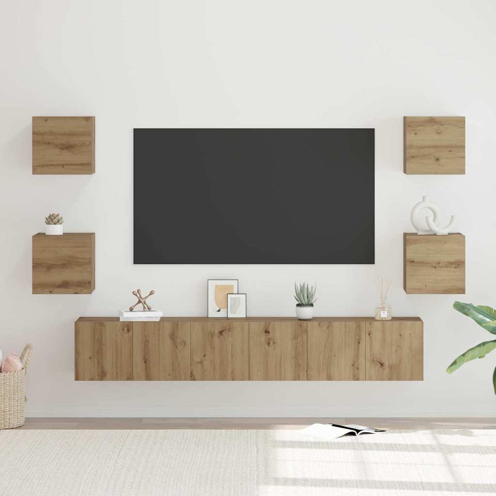 TV spintelių komplektas 7 vnt. Amatininkų ąžuolas
