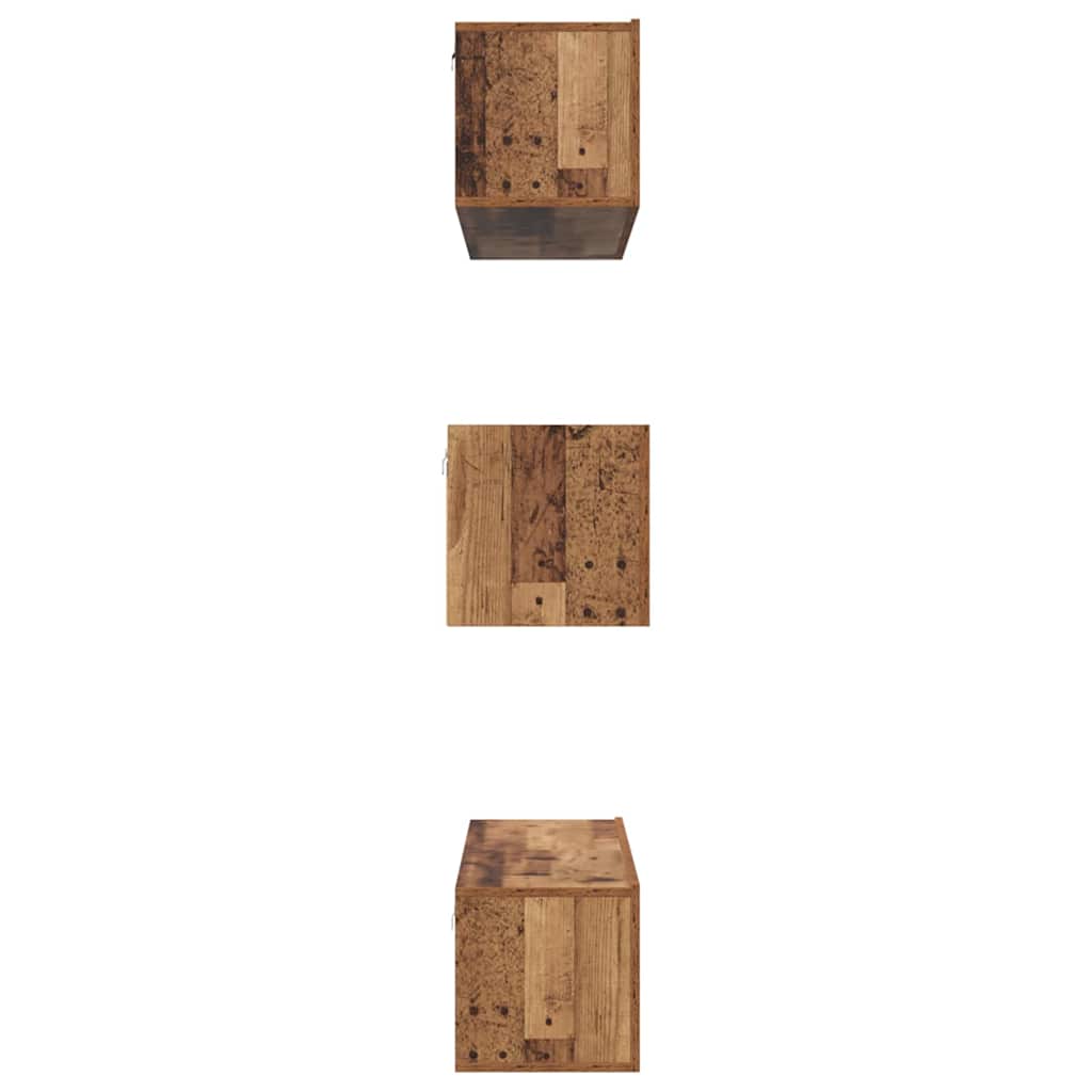 TV Cabinet Set 6 pcs Antique Wood Engineered Wood