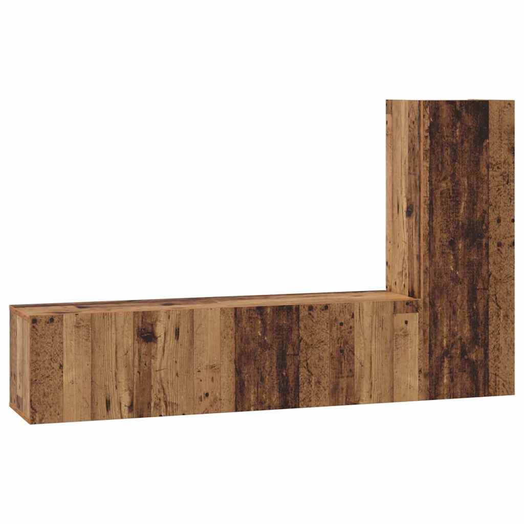 TV spintelių komplektas 3 pcs Sena mediena 150.5 x 30 x 90 cm