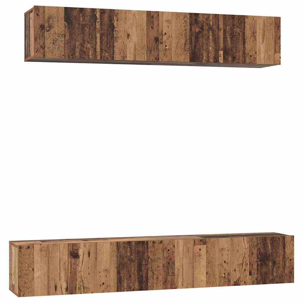 TV spintelės komplektas 5 pcs Sena mediena Standartinė Vidutinė