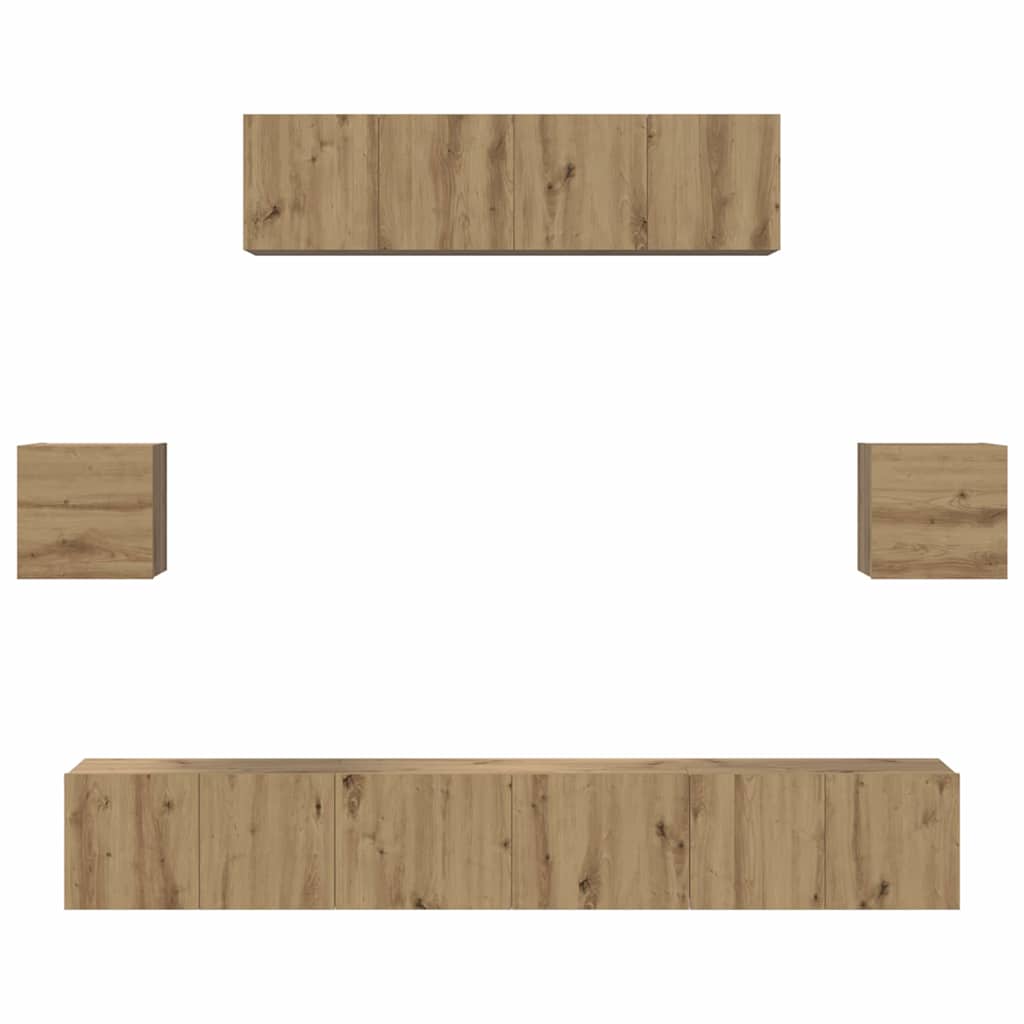 TV cabinet set 7 pcs Artisan oak