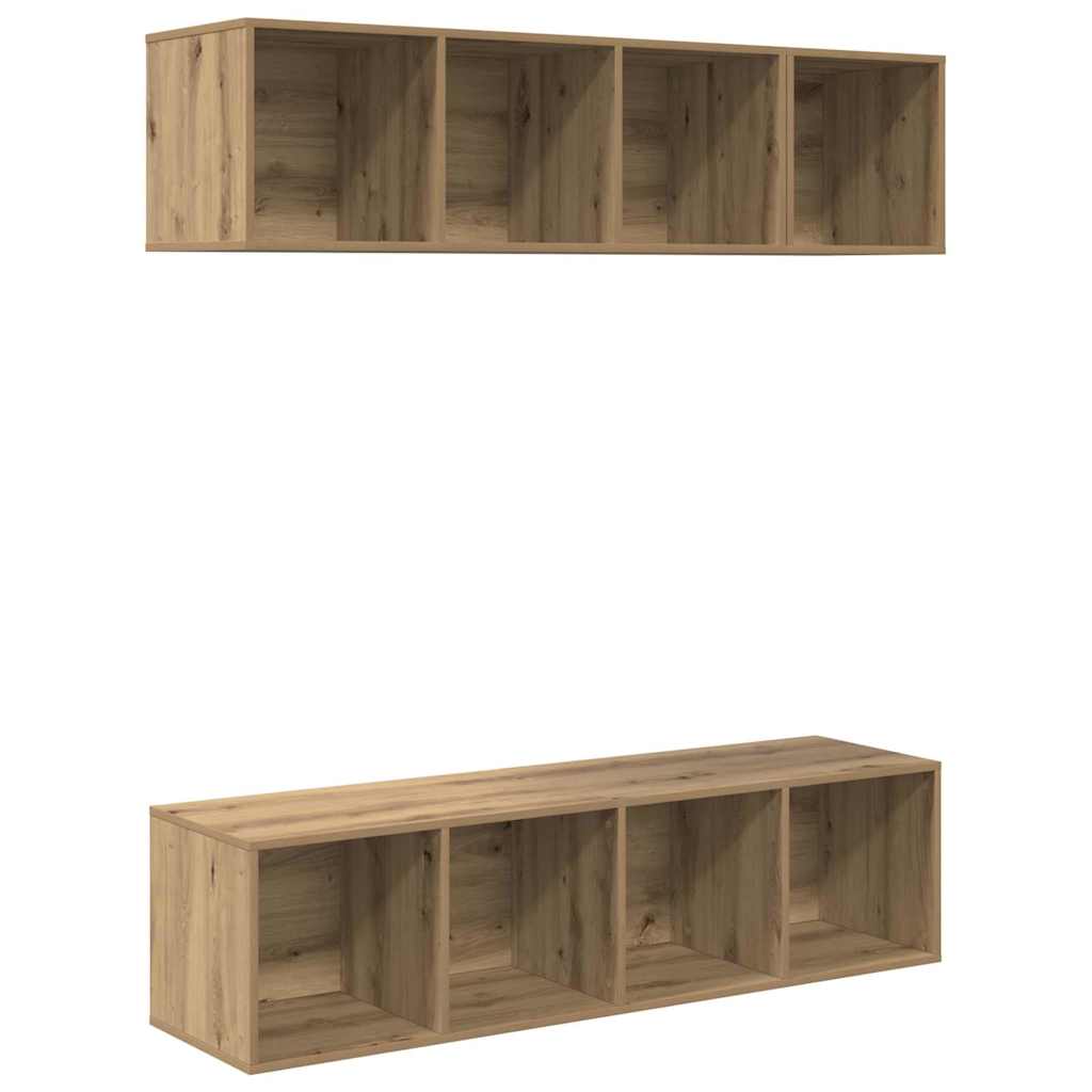 TV spintelių komplektas 3 pcs Amatininkų ąžuolas