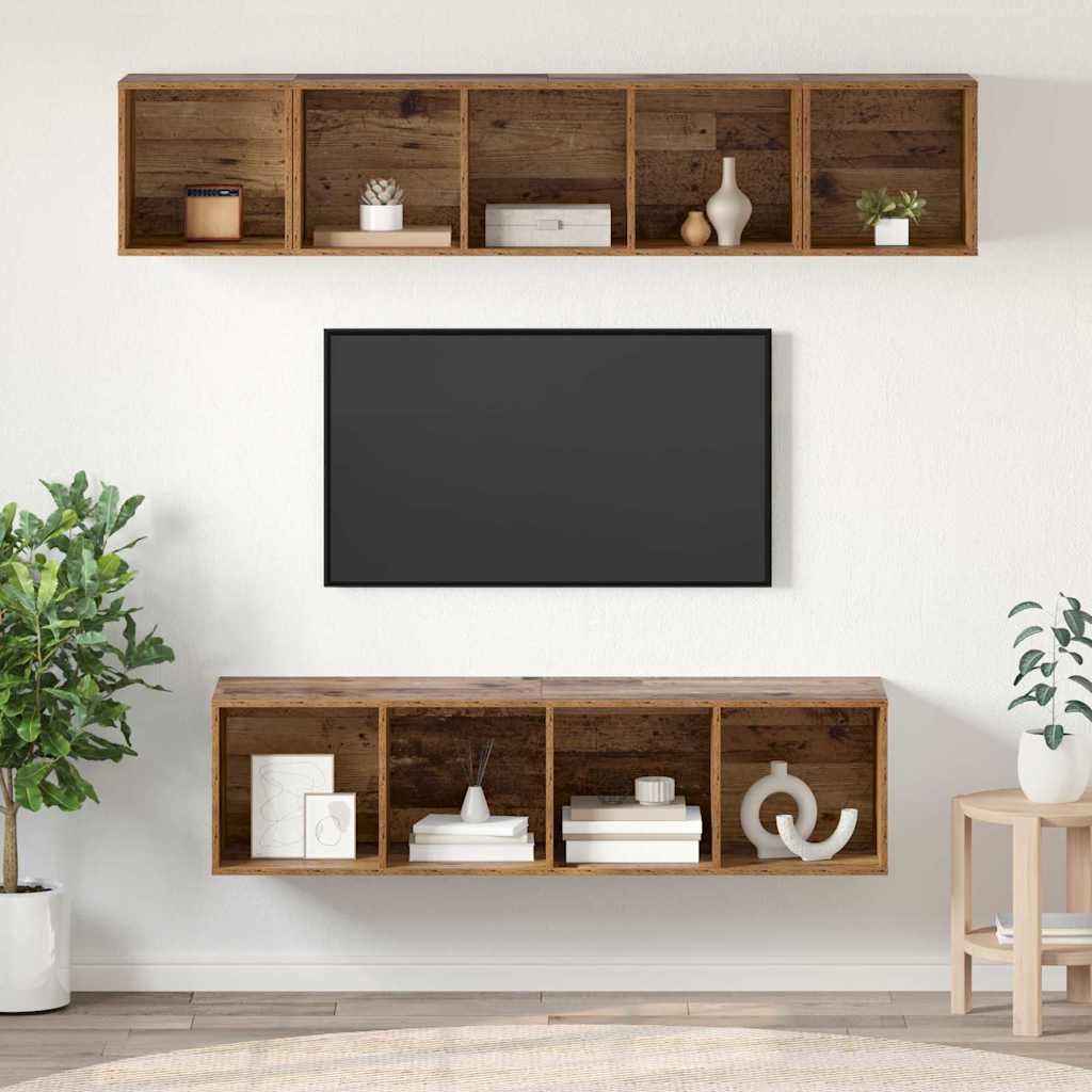TV spintelių komplektas 4 vnt. Senovinis medis Apdirbta mediena