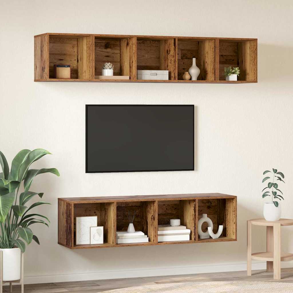 TV spintelių komplektas 4 vnt. Senovinis medis Apdirbta mediena