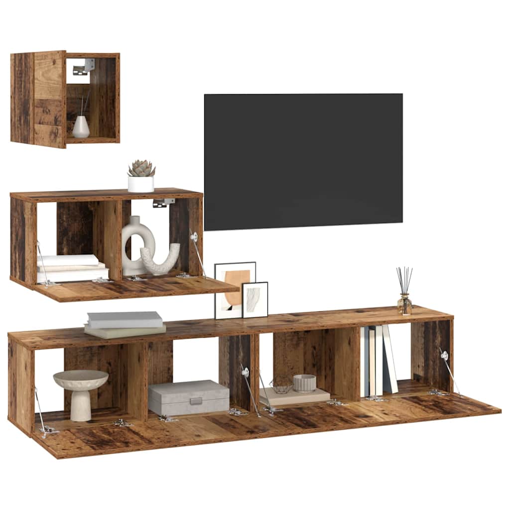 TV skapju komplekts 4 gab. Vecs koks 80 x 30 x 30 cm