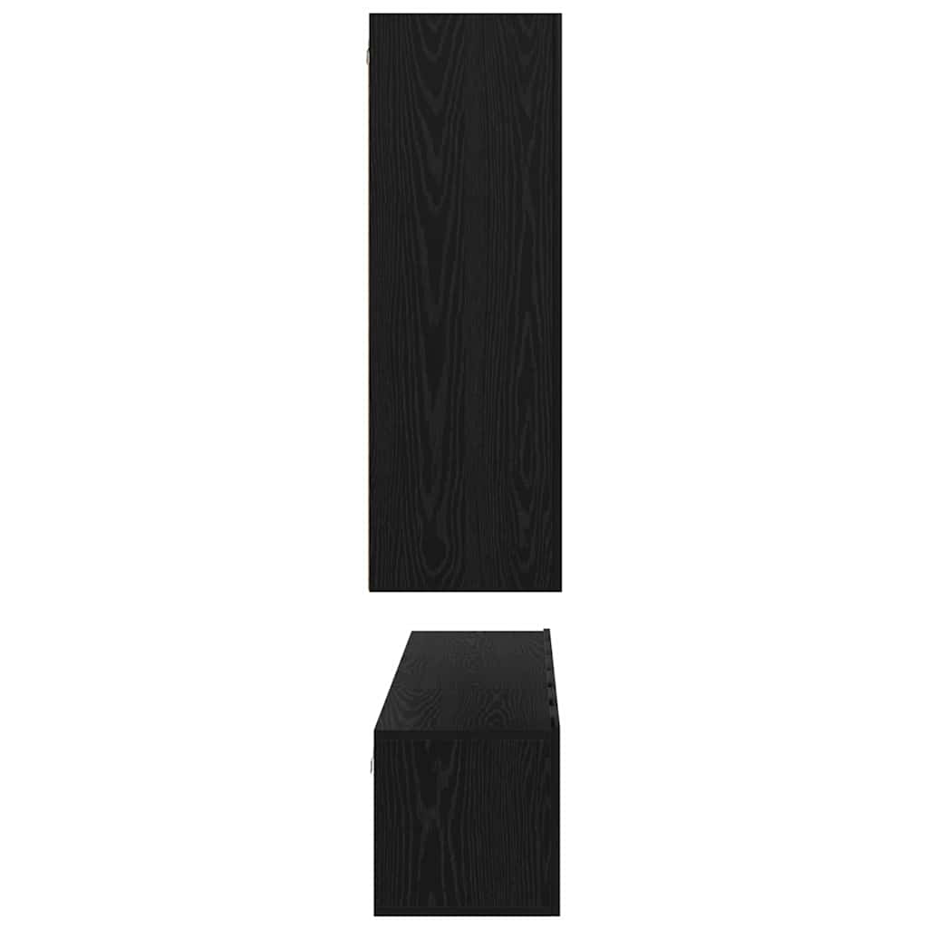 TV cabinet set 5 pcs Black oak Engineered wood
