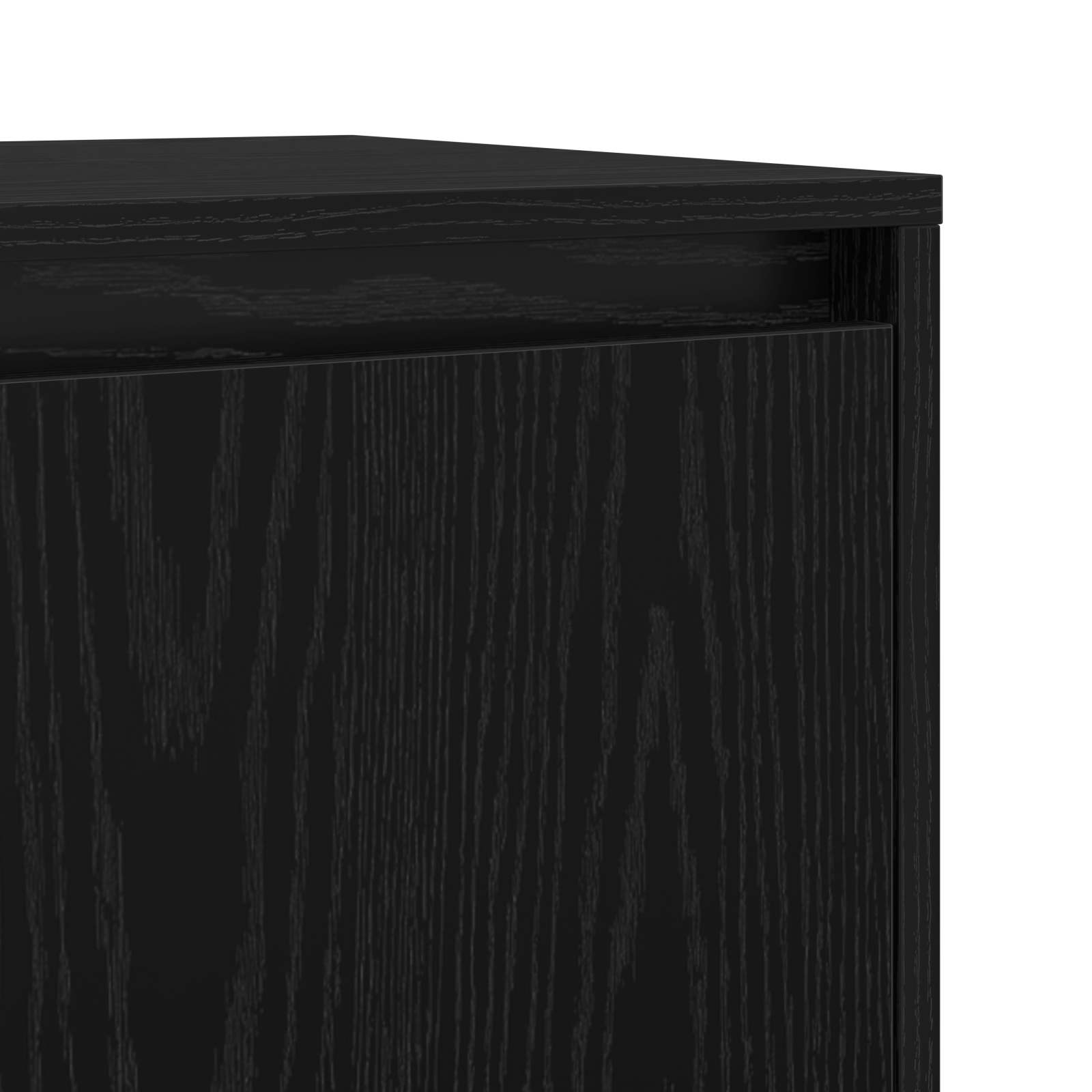Kabalas 2 pcs juoda ąžuolo 70 x 41 x 75 cm Apdirbta mediena