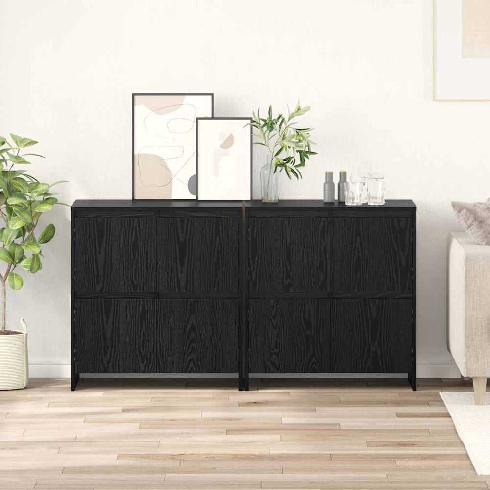 Kabalas 2 pcs juoda ąžuolo 70 x 41 x 75 cm Apdirbta mediena