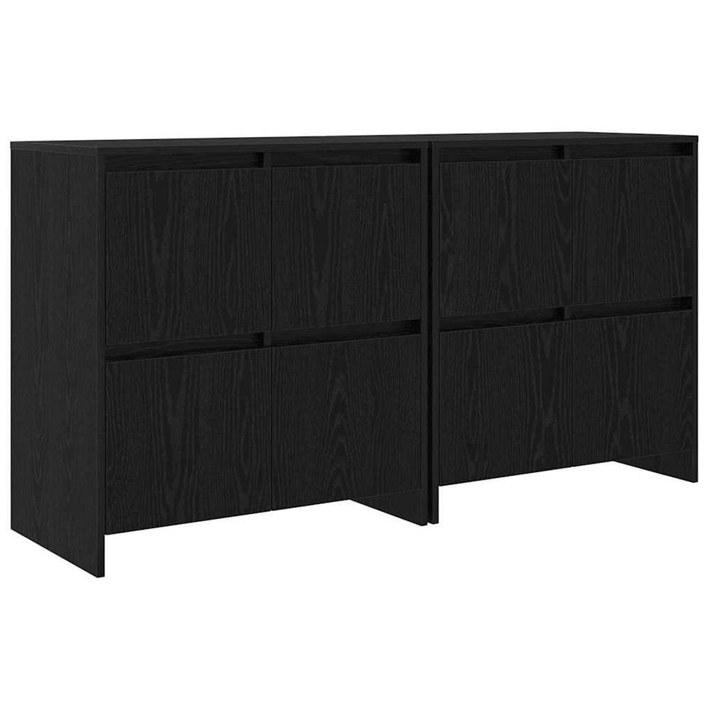 Kabalas 2 pcs juoda ąžuolo 70 x 41 x 75 cm Apdirbta mediena