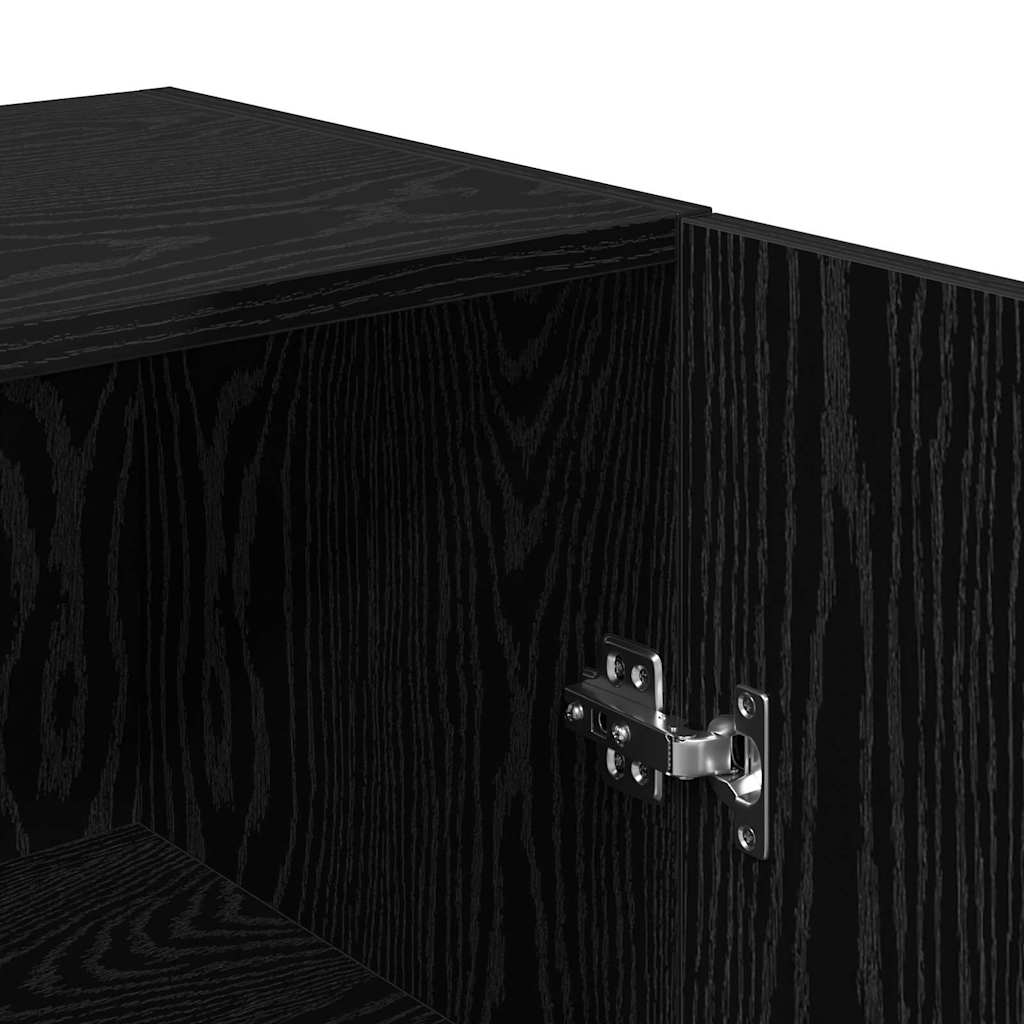 TV Cabinet Set 4 pcs black oak 30.5 x 30 x 60 cm
