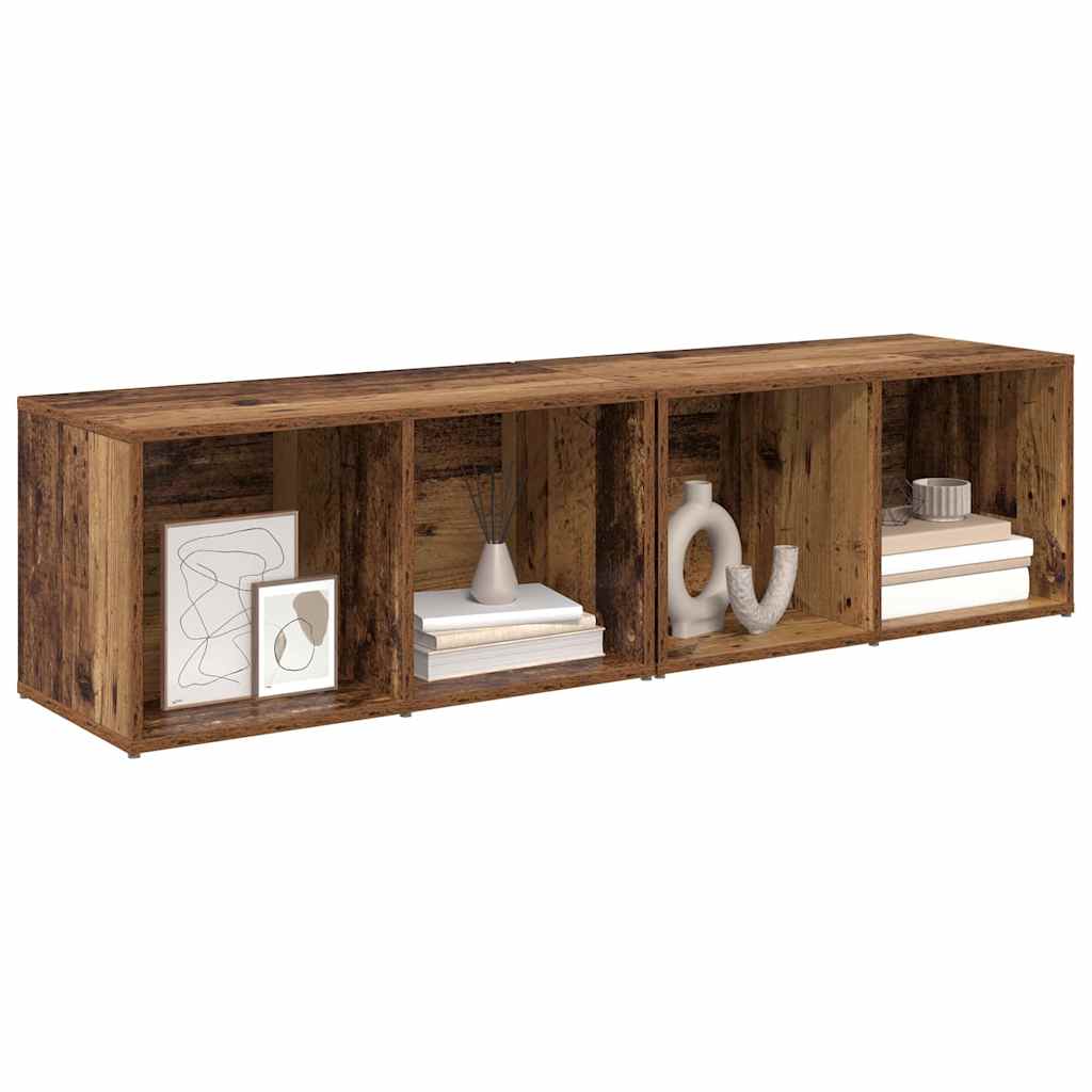 TV spintelių komplektas 2 pcs Senovinis medis 37 x 35 x 72 cm