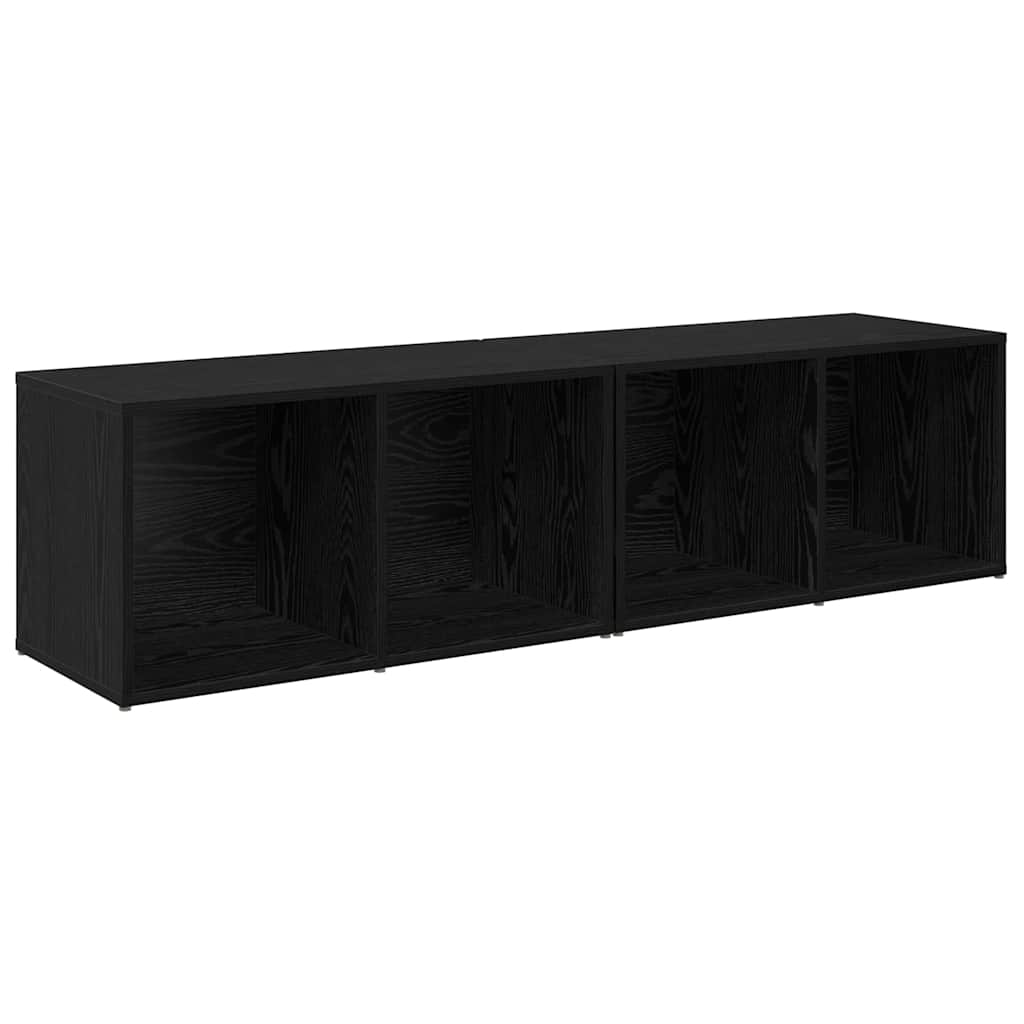 TV spintelių komplektas 2 pcs Juodas ąžuolas 37 x 35 x 72 cm