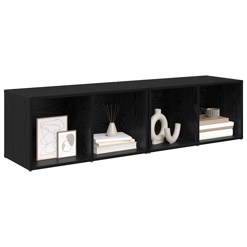 TV spintelių komplektas 2 pcs Juodas ąžuolas 37 x 35 x 72 cm