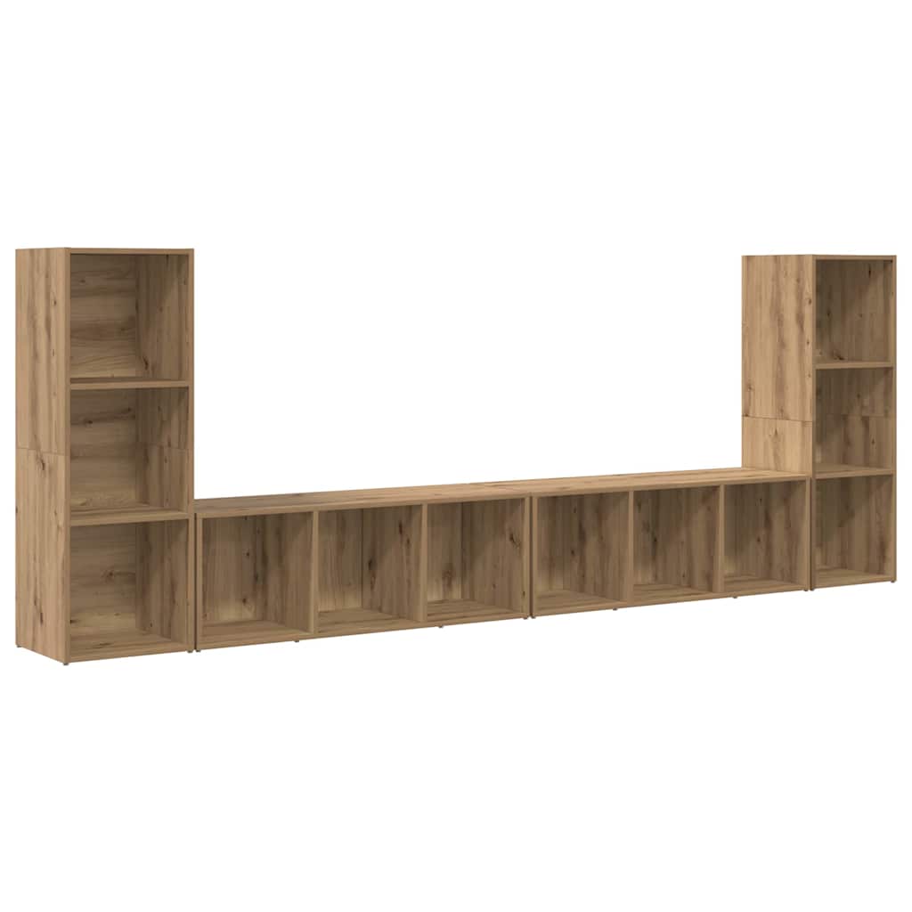 Televizoriaus spintelė 4 pcs Meistro ąžuolas 37 x 35 x 107.5 cm