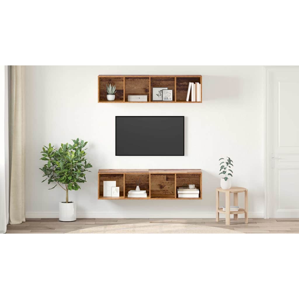 TV spintelių komplektas 2 pcs Sena mediena 37 x 37 x 142.5 cm