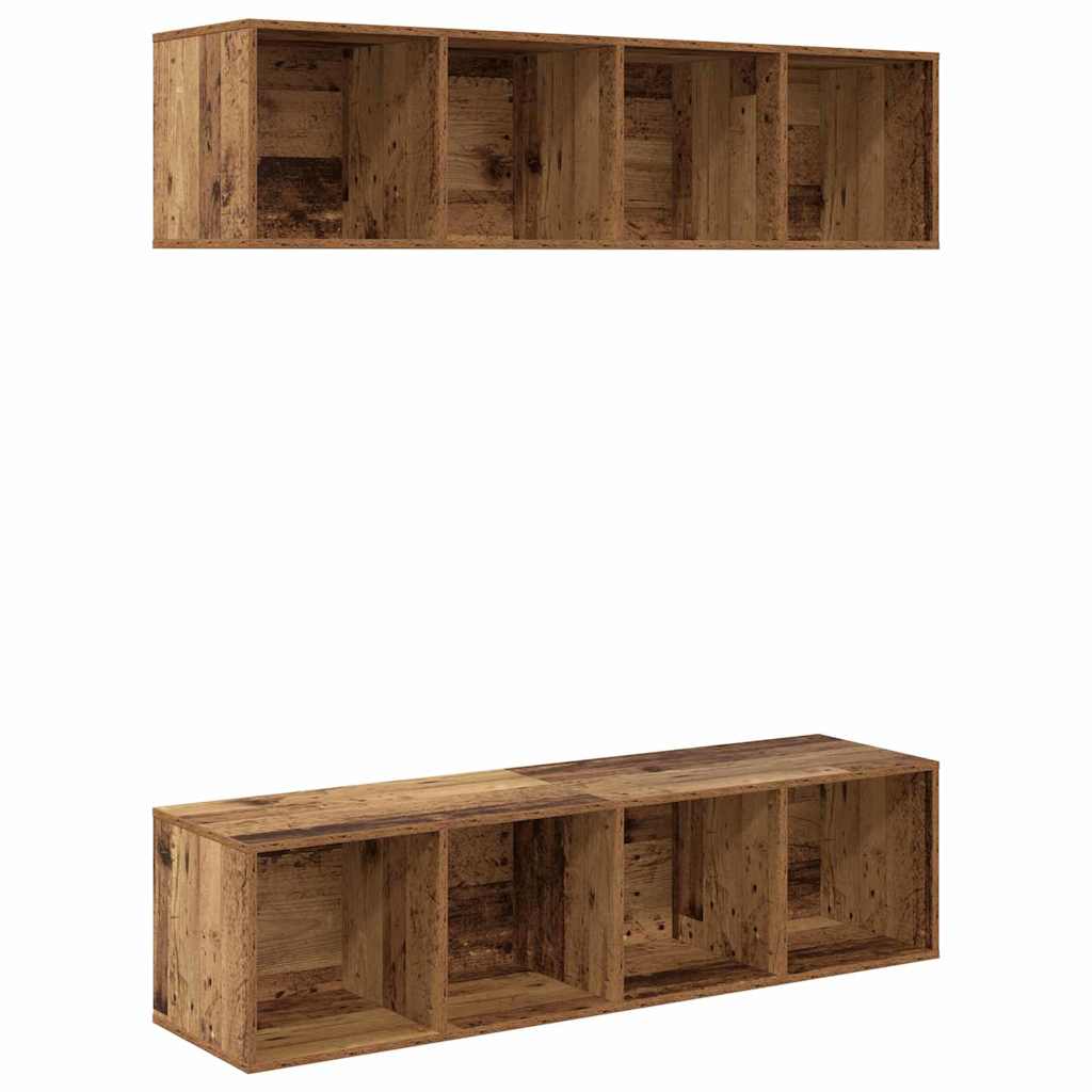 TV spintelių komplektas 2 pcs Sena mediena 37 x 37 x 142.5 cm