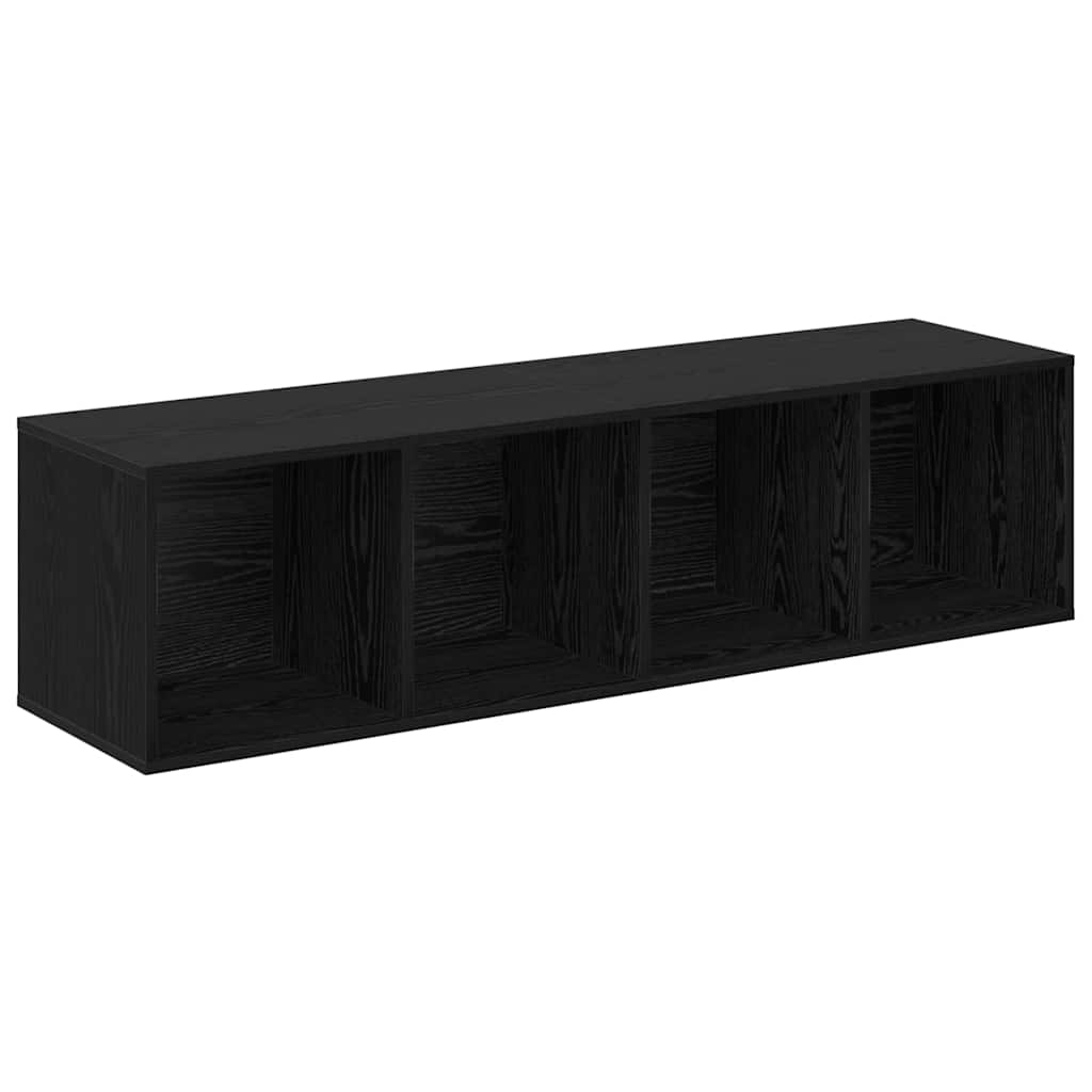TV spintelių komplektas 2 pcs juoda ąžuolo 37 x 37 x 142.5 cm