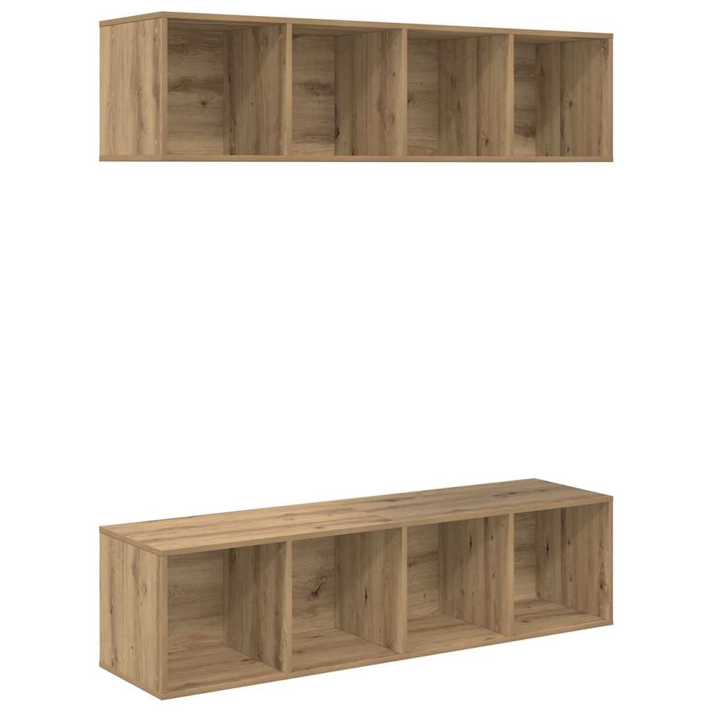 TV cabinet set with storage 2 pcs artisan oak