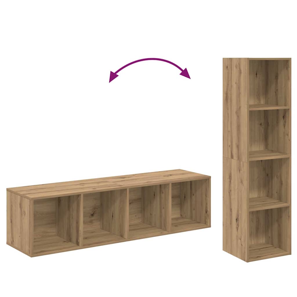 TV cabinet set with storage 2 pcs artisan oak