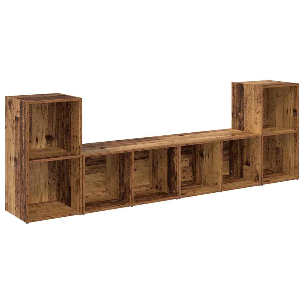 TV spintelių komplektas 4 pcs Senas medis 72 x 35 x 36.5 cm