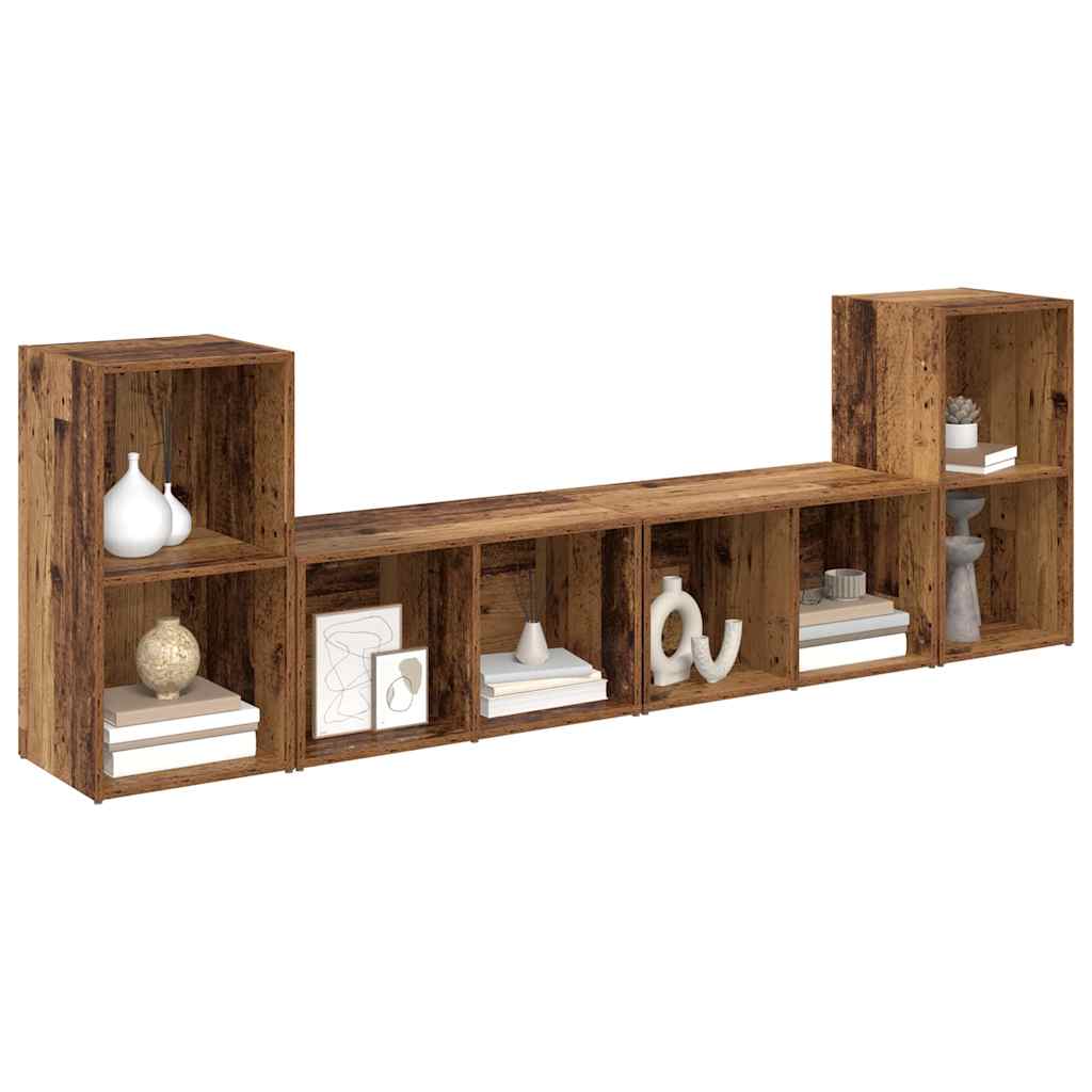 TV spintelių komplektas 4 pcs Senas medis 72 x 35 x 36.5 cm