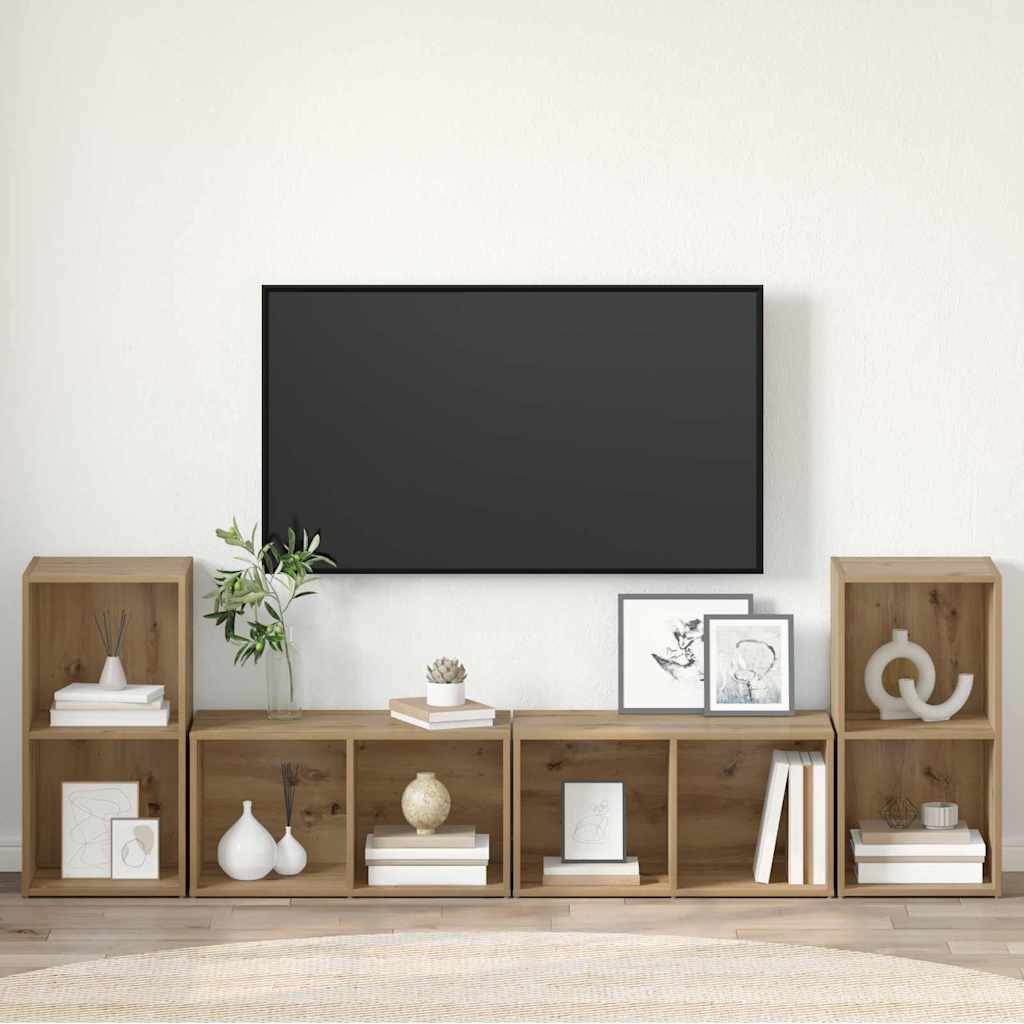 TV spintelių komplektas 4 pcs Meistro ąžuolas 72 x 35 x 36.5 cm
