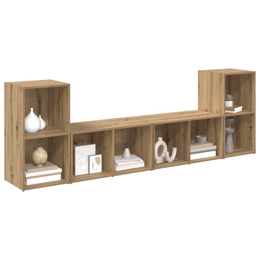 TV spintelių komplektas 4 pcs Meistro ąžuolas 72 x 35 x 36.5 cm