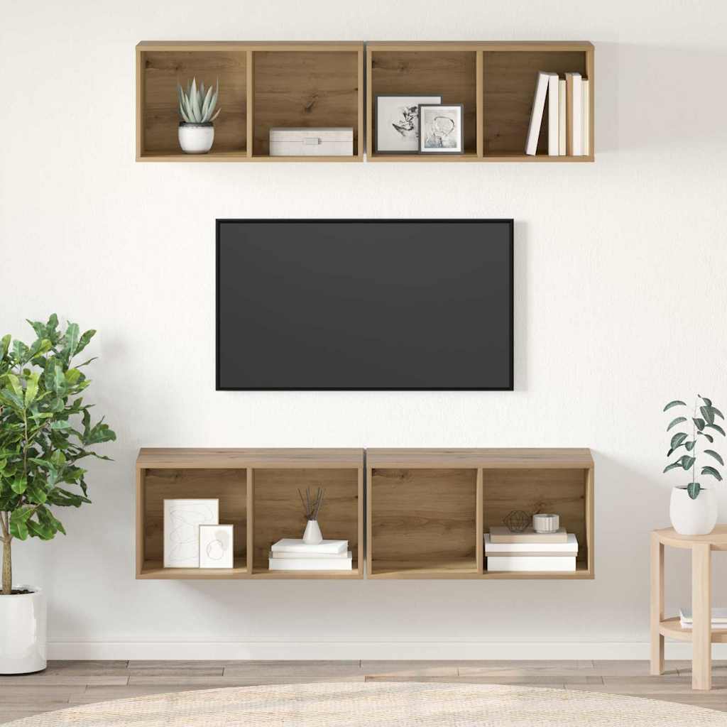TV spintelių komplektas 4 pcs Amatininkų ąžuolas