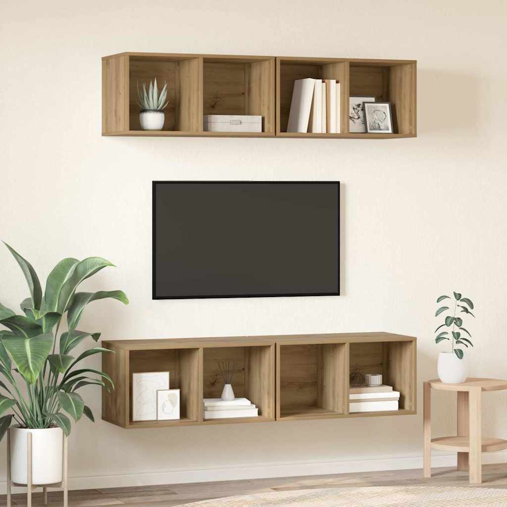 TV spintelių komplektas 4 pcs Amatininkų ąžuolas